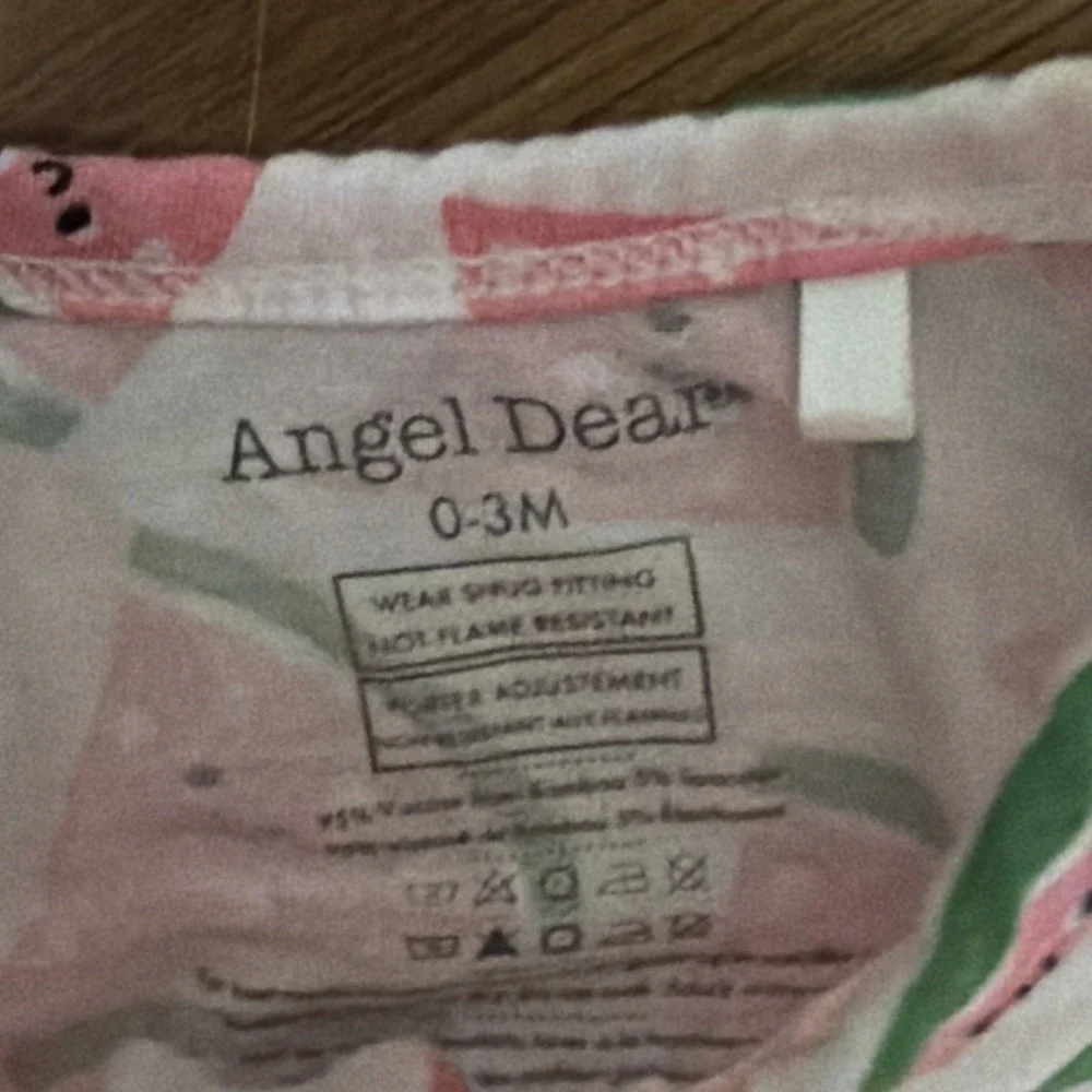 Angel Dear Baby Girls 0-3 Months Pink Watermelon Footie Sleeper Pajamas Bamboo